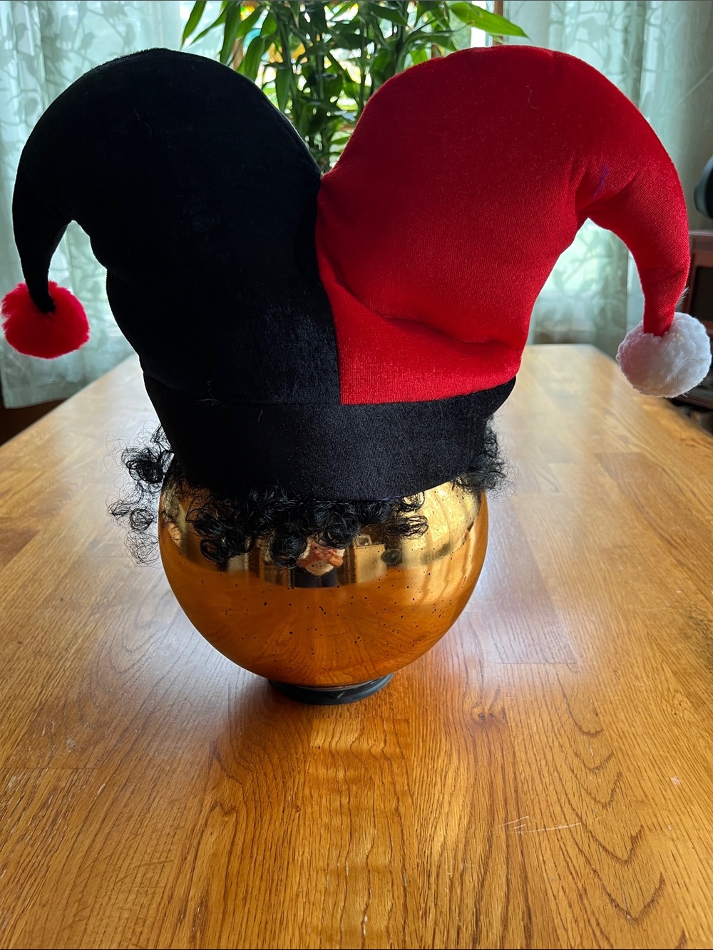 Black & Red Jester Hat Home Accent - Brand Unspecified
